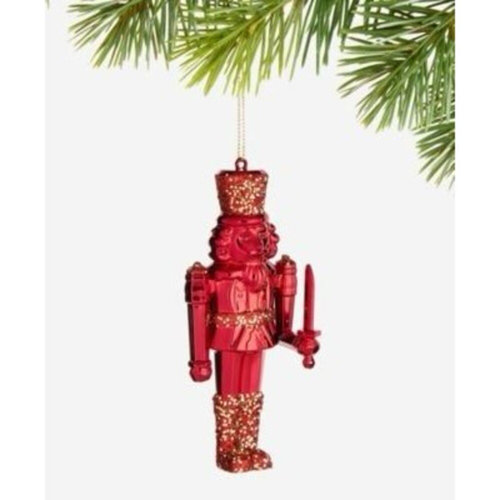 New Holiday Lane Christmas Glitters Red Nutcracker Ornament
